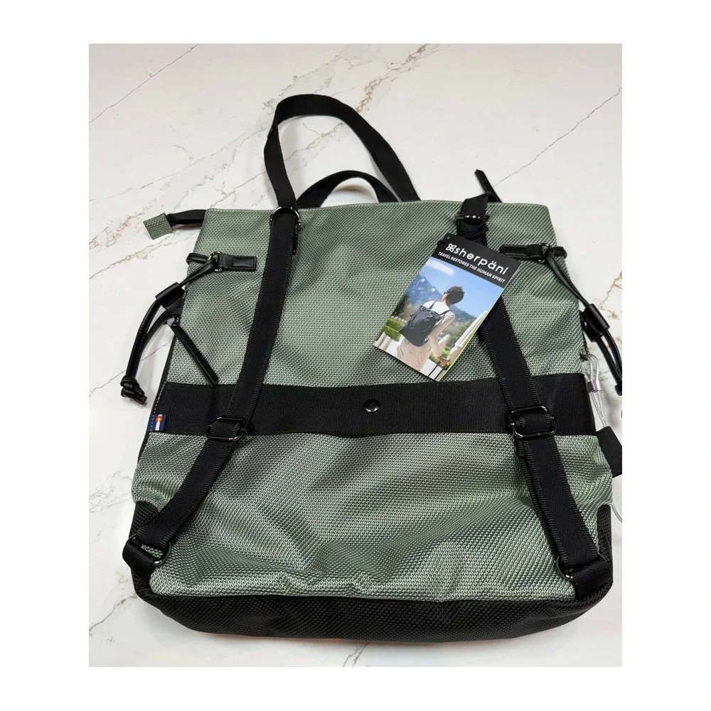 Sherpani‎ Tempest AT Convertible Backpack Tote Bag Aloe Mist Water Resistant NEW